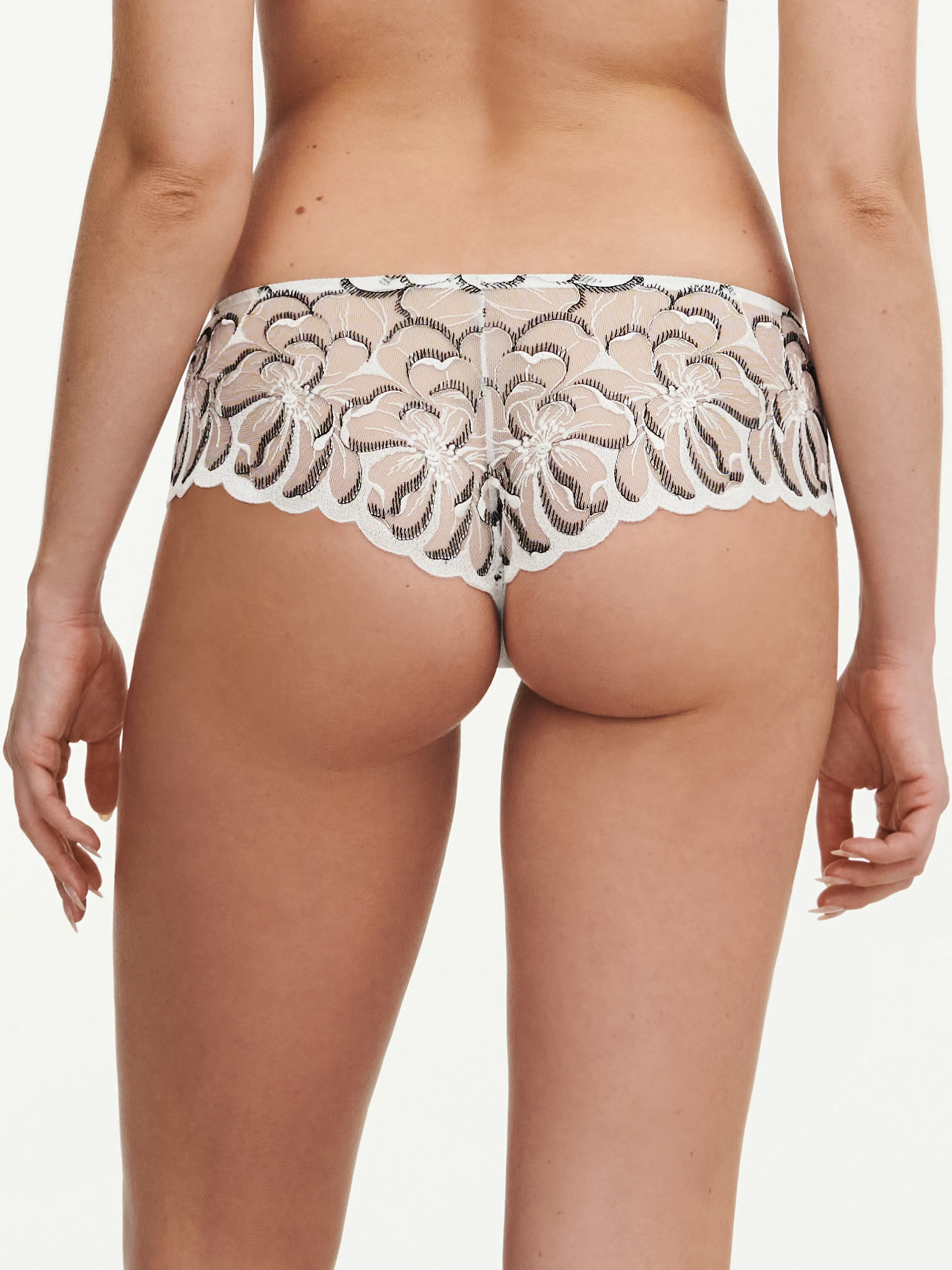 FLEURS - Shorty dégagé broderie florale | Multicolore