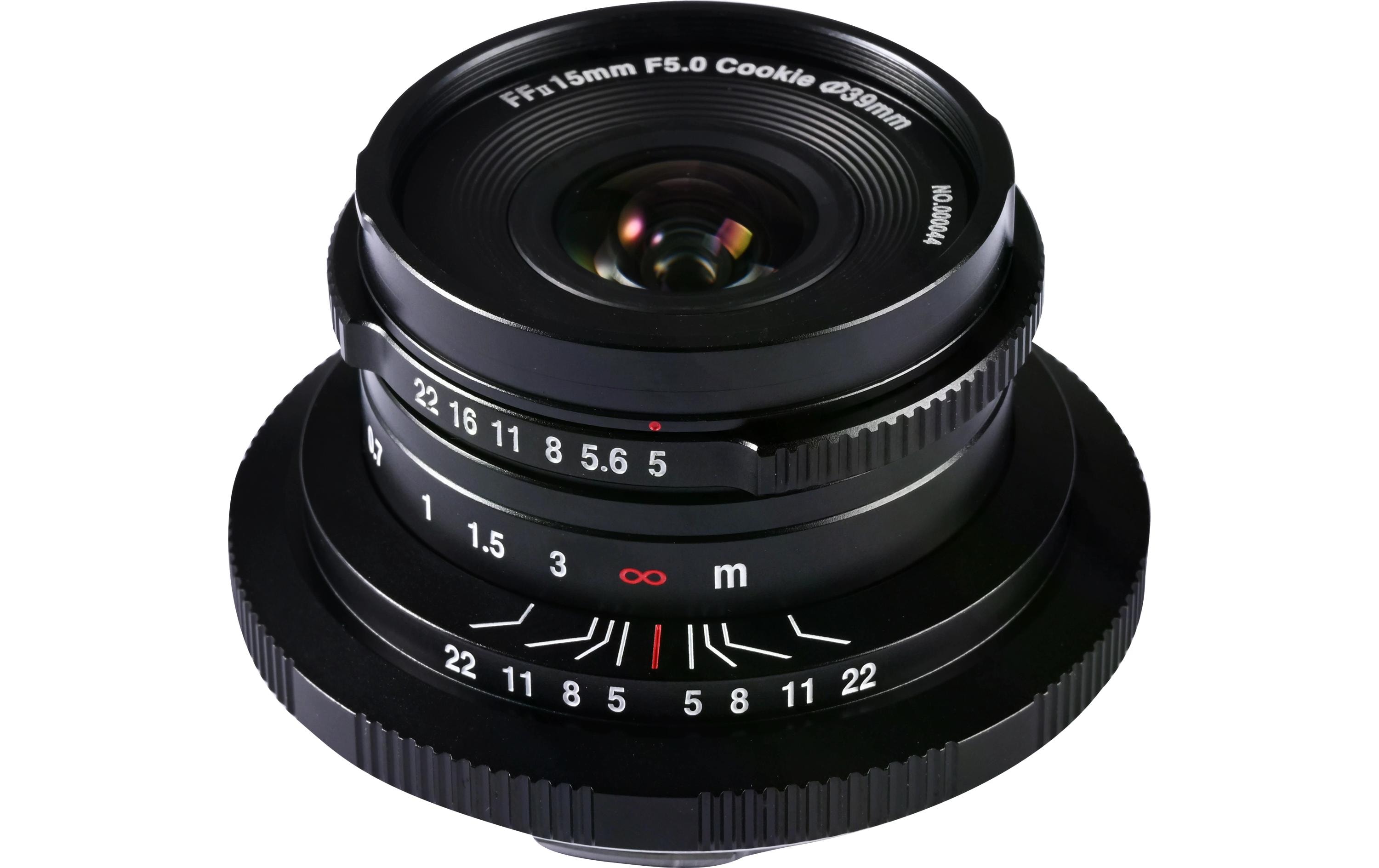 Festbrennweite 15 mm F/5 Cookie FF – L-Mount<br>Kompaktes Pancake-Objektiv für die Alltagsfotografie