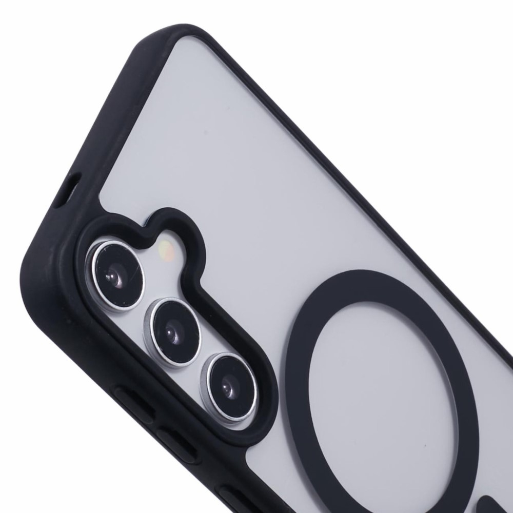 Samsung Galaxy S24  Plus Hybrid Hardcase Hülle TPU Bumper   Kunststoff Rückseite MagSafe-Modul - Schwarz / Transparent