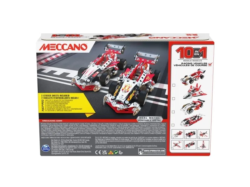 Meccano 10 Multi Model Set - Racing Vehicles