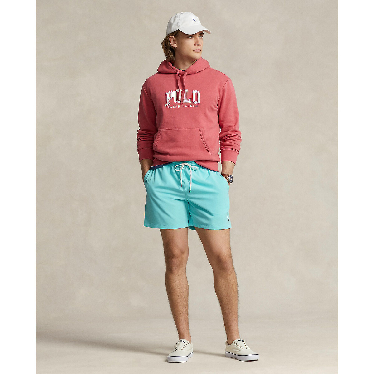POLO RALPH LAUREN<br>Calções de banho lisos