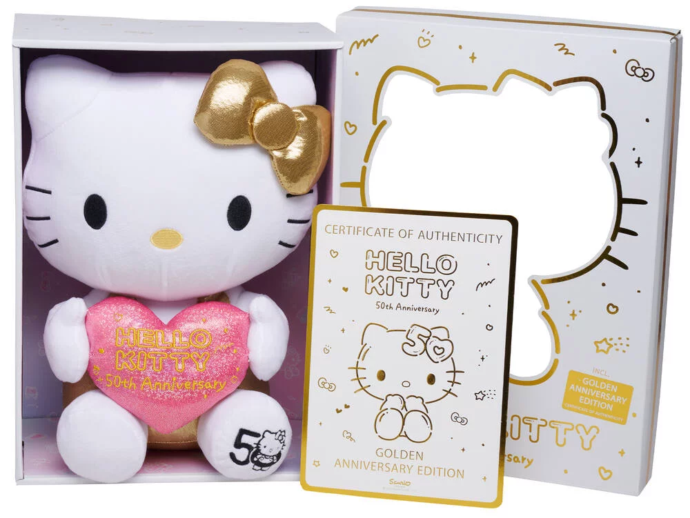 HELLO KITTY - PELUCHE 30 CM 50 EME ANNIVERSAIRE