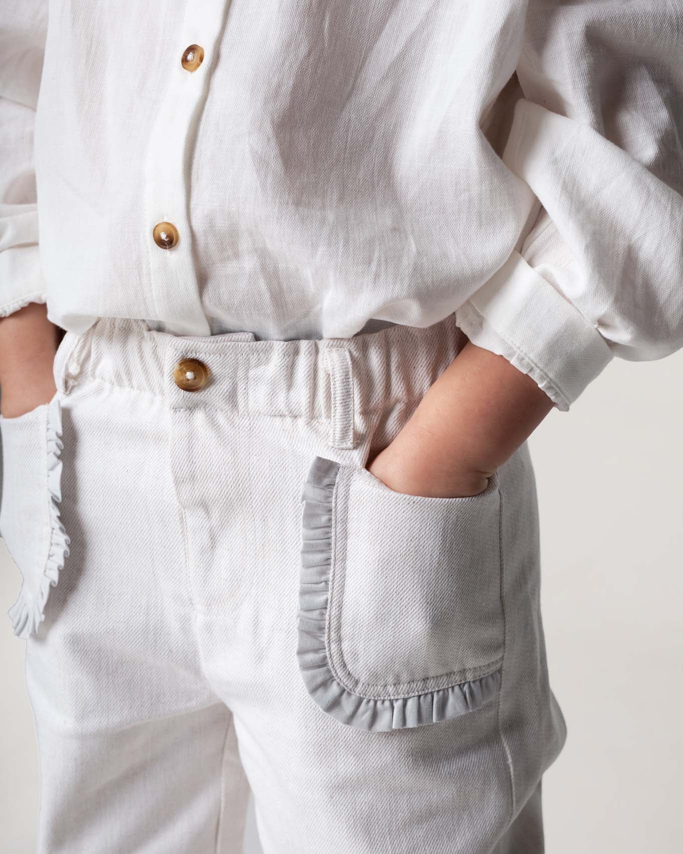Josefine Trousers | White Sand Melange