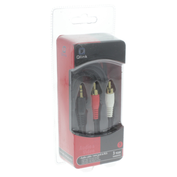 Q-Link tulp kabel 1STE/2RCA male-male 5 meter rood/wit