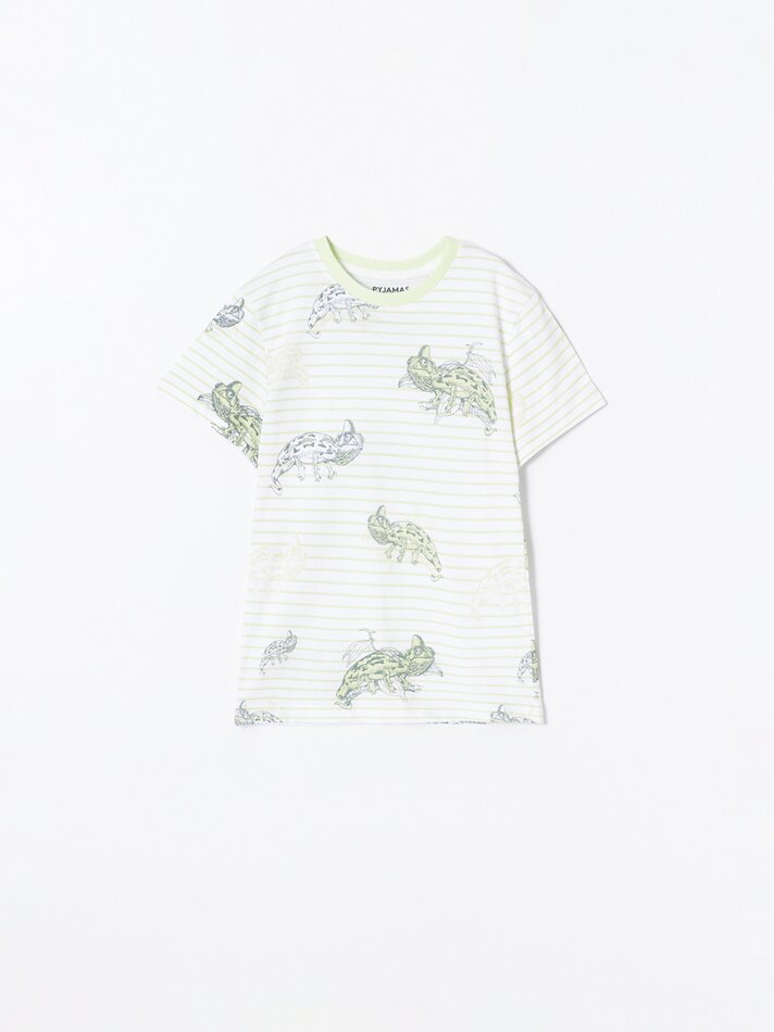 Conjunto com 2 pijamas estampados - Verde