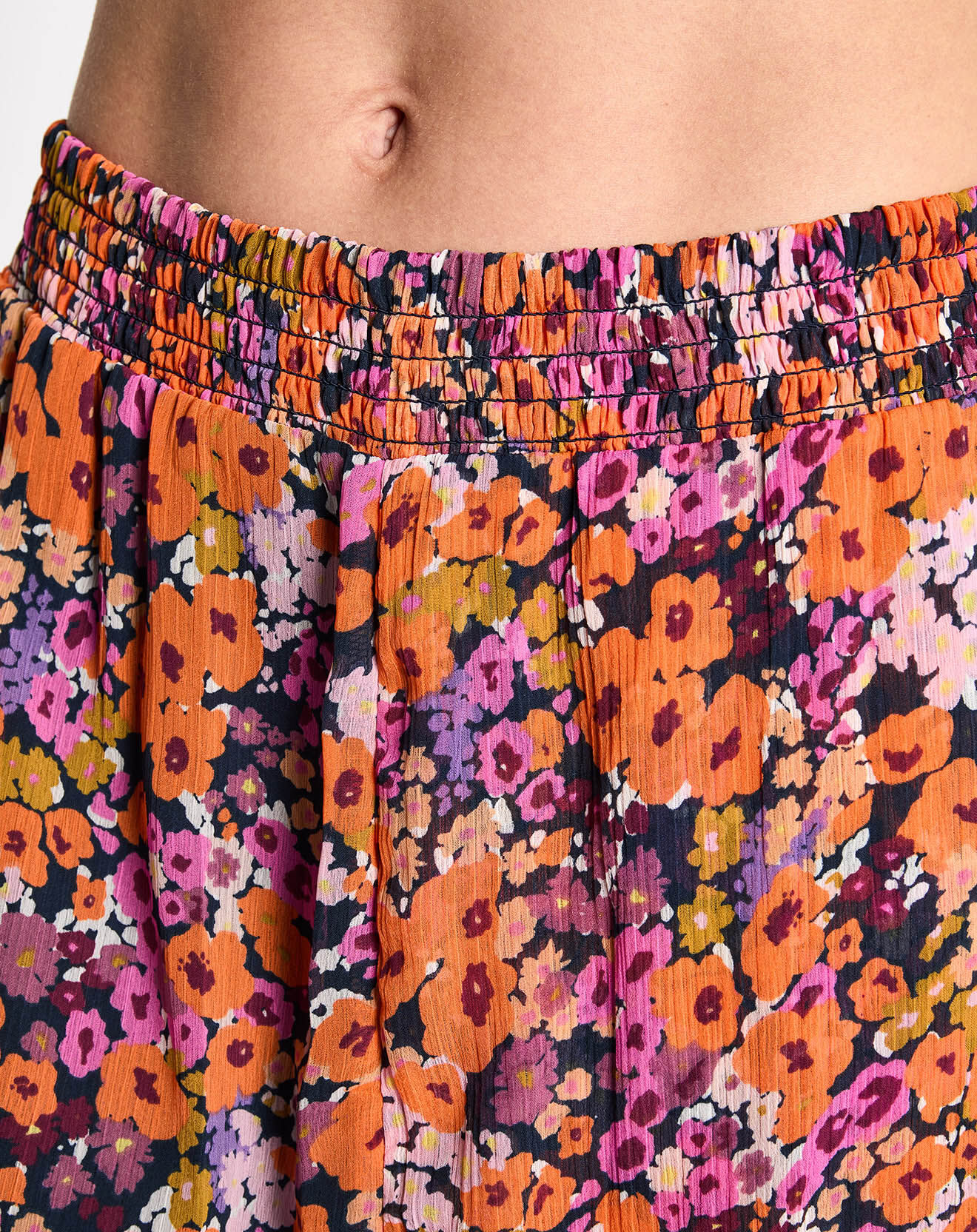 Esprit Jupe courte à volant multicolore
