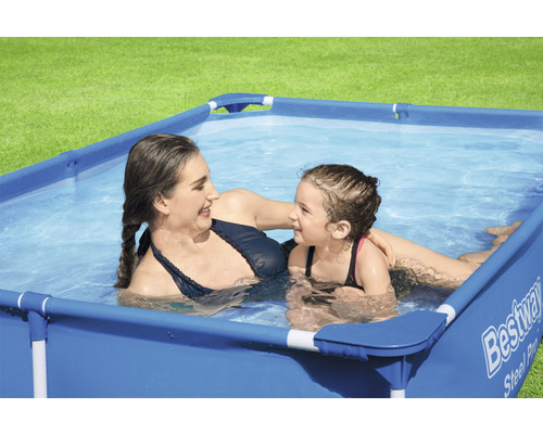 Opzetzwembad Bestway Family rechthoekig 221x150x43 cm zonder accessoires blauw