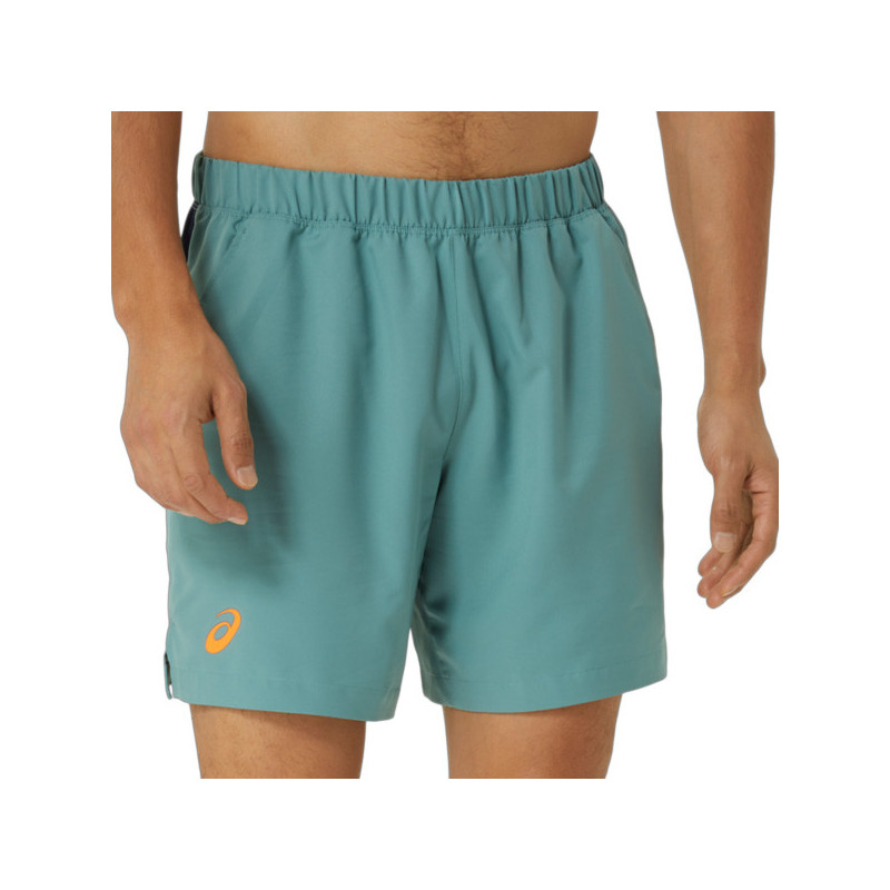 Short tennis homme Asics Club 7 vert turqoise