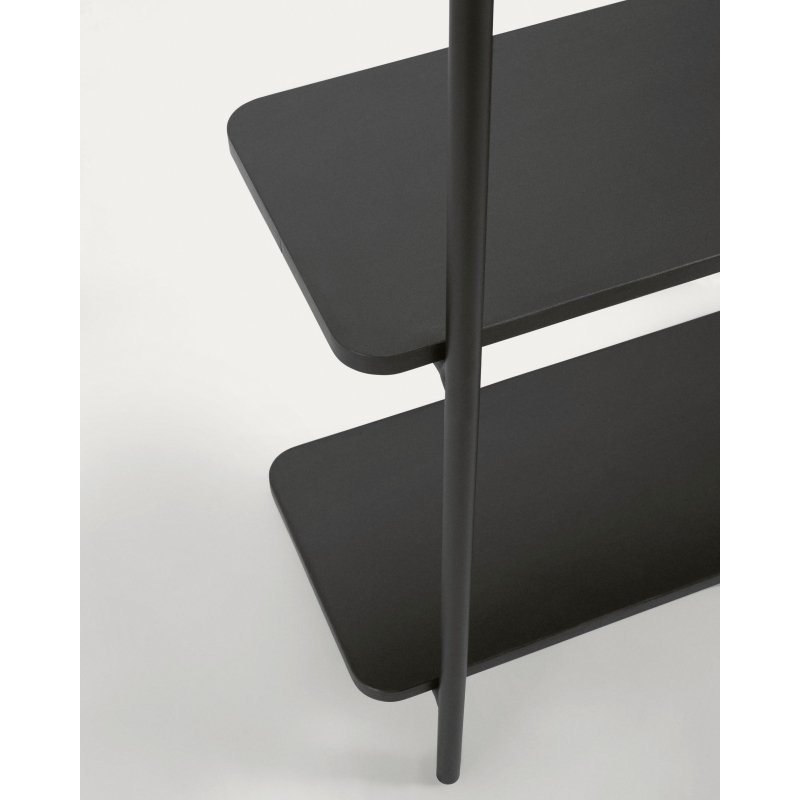 Penderie murale Galatia en mélaminé et métal laqué noir 60 x 162 cm