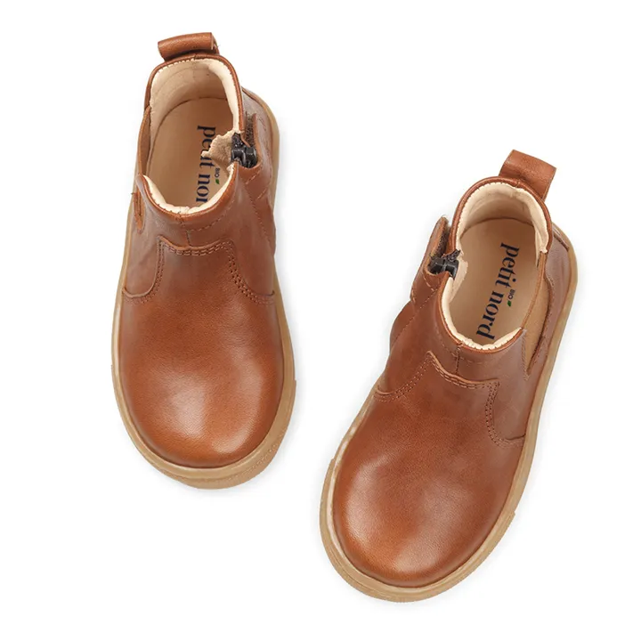 Petit Nord Chelsea Boots Sporty Zip | Cognac