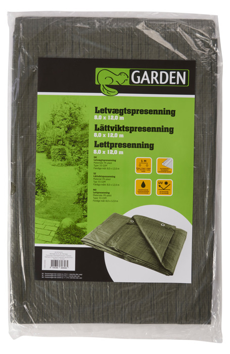 Presenning grøn 800 x 1200 cm. 96 m² - Garden