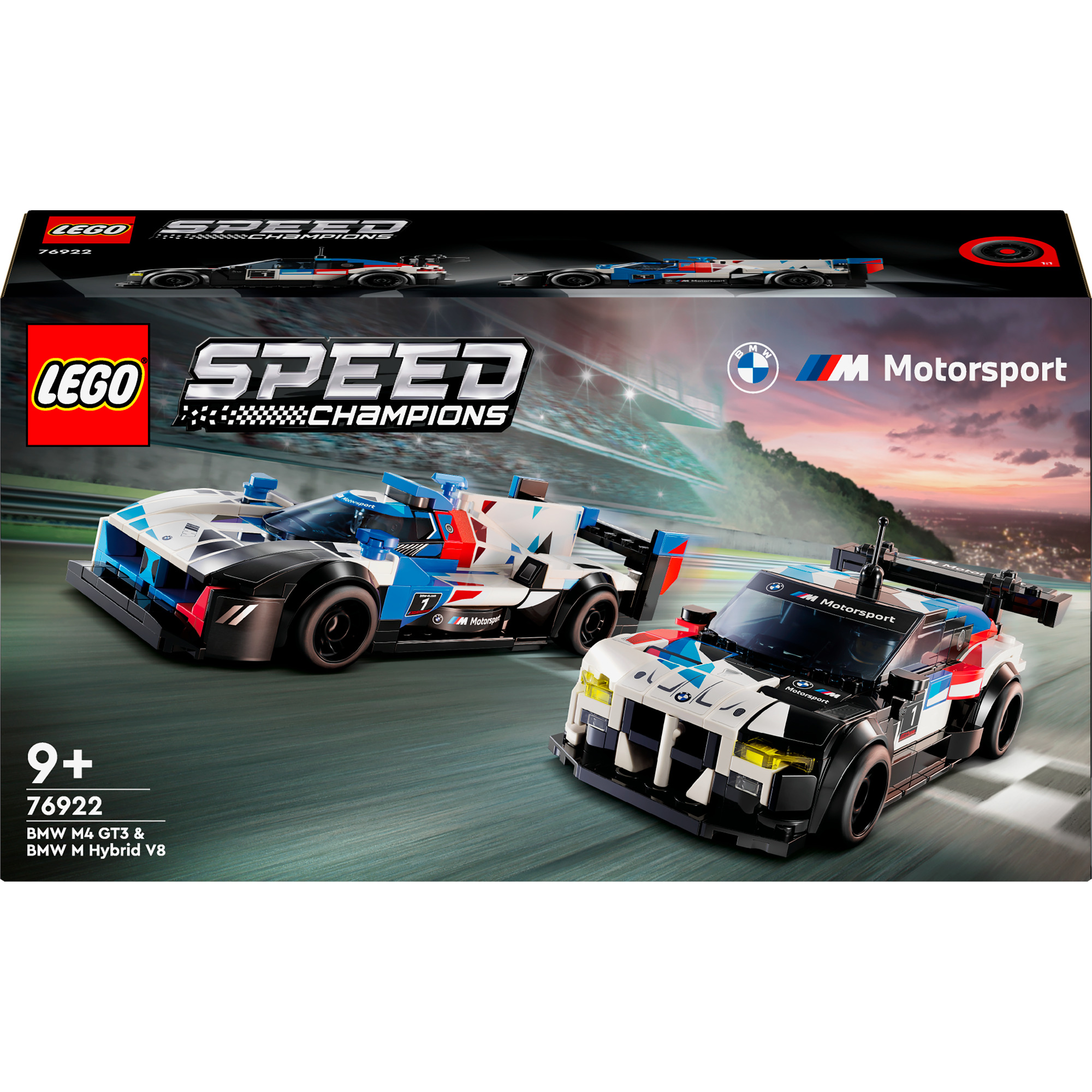 LEGO Konstruktionsspielzeug Speed Champions BMW M4 GT3 & BMW M Hybrid V8 Rennwagen