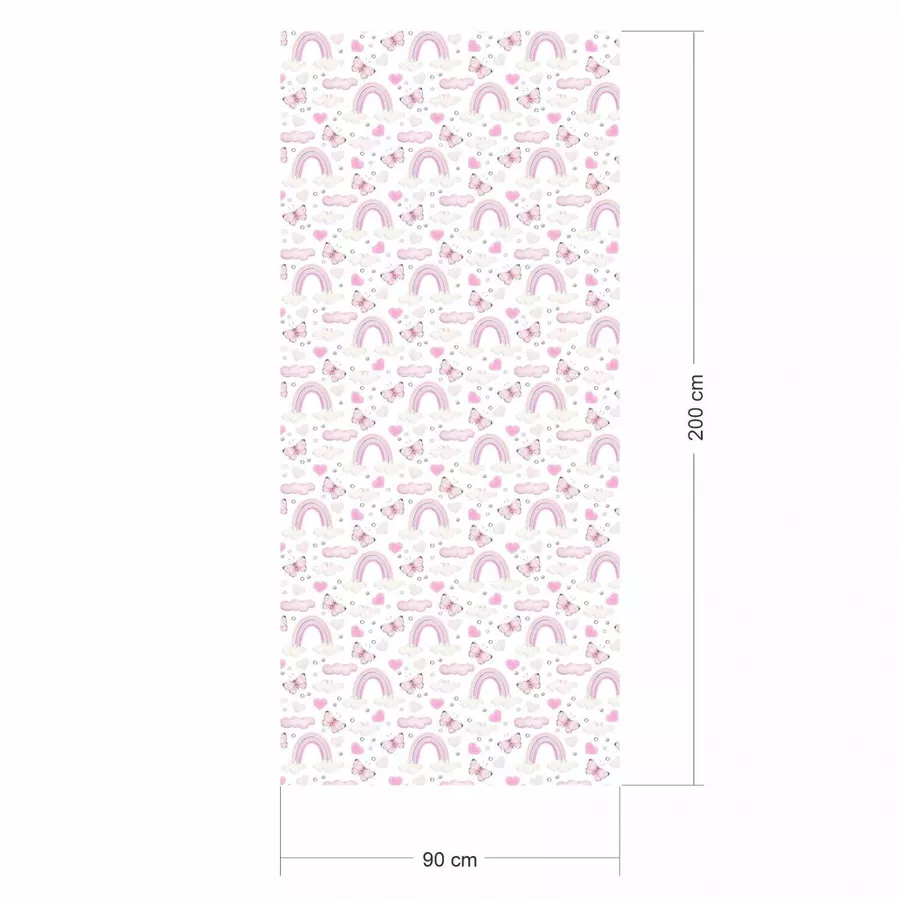 Nikima Klebefolie KF-19 selbstklebende Folie – Regenbogen rosa  Klebefolie bunt