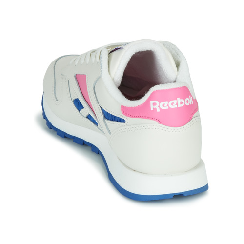 Reebok Classic - CL LEATHER MARK - Blanc / Rose
