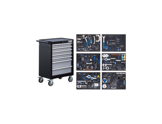 BGS TECHNIC - Servante d'atelier 7 tiroirs - coffrets de calage - 6076