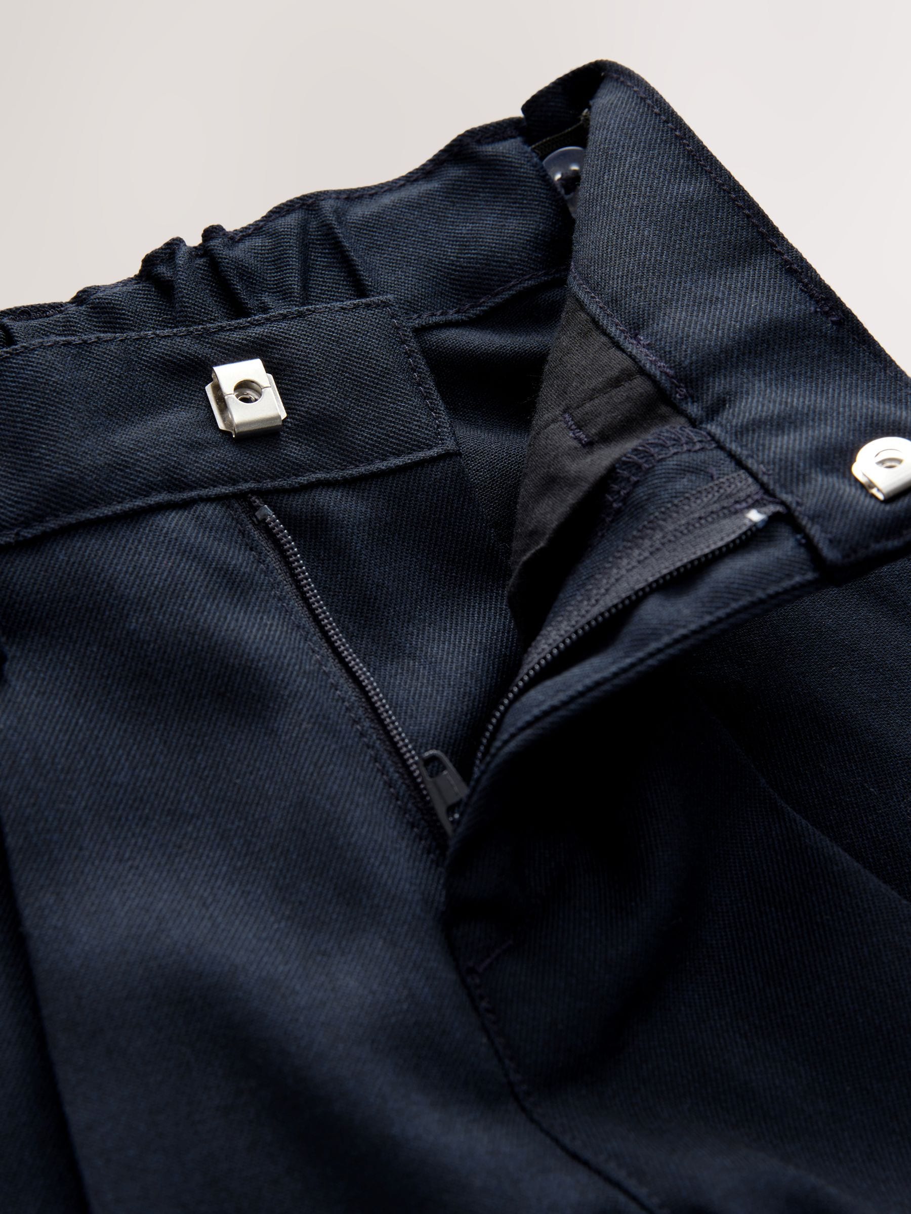 Marineblauw - Schoolbroek met geplooide voorkant (3-17 jr)