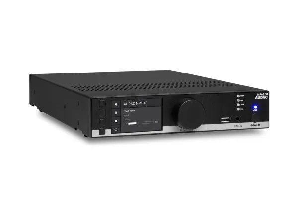 AUDAC MFA208, 2.0 kanaler, D, 0,05%, 90 dB, 4, 8, 16 ohm (O), 40 W