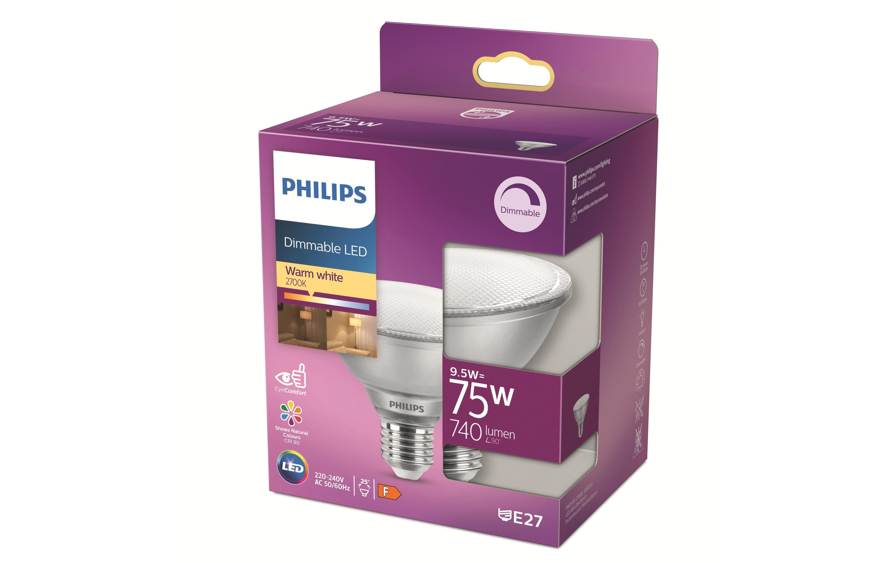 Lampe LED Classic 75W PAR30S WW 25D D 1PF/4 WarmweissLeuchtmittel PAR30S mit klarem Glas