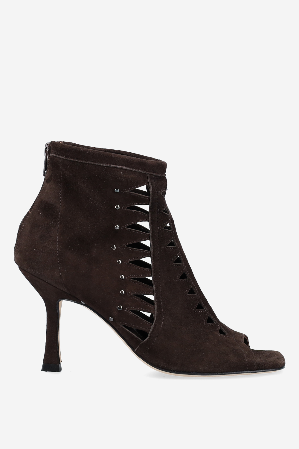 Blue light suede heels
