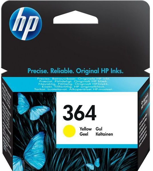 HP 364 Yellow Original Ink Cartridge inktcartridge 1 stuk(s) Origineel Normaal rendement Geel