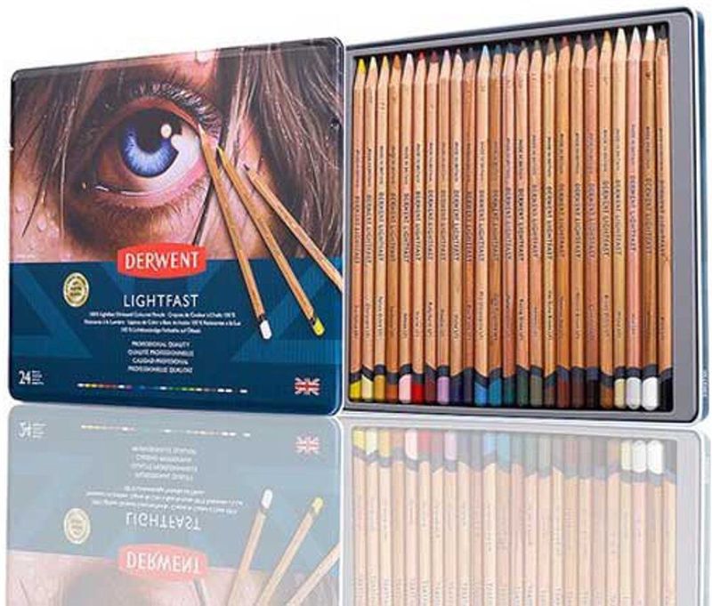 Derwent - Lightfast Kleurpotloden - Set van 24 - Vervagingsresistente Kleurpotloden