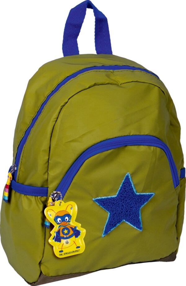 Die Spiegelburg 14832 Rucksack Glühwürmchen, ca. 22x29x12 cm, olivgrün