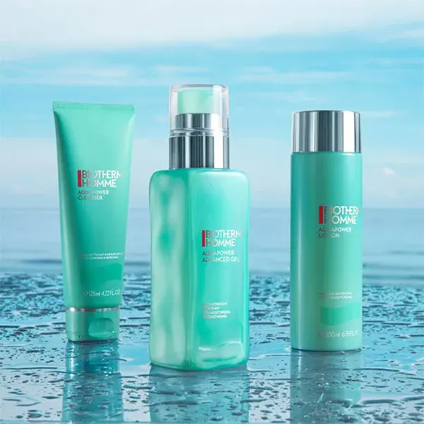 Gel hidratante Biotherm Aquapower para homens com pele normal a mista.