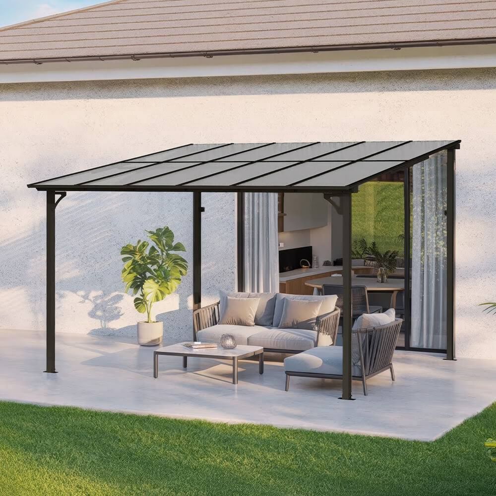 HOME DELUXE Terrassenüberdachung aus Aluminium ECO Anthrazit