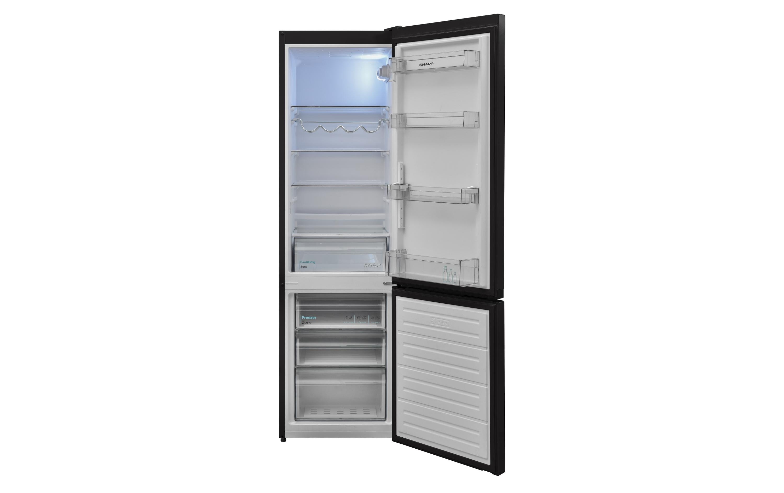 Kühl-Gefrierkombination SJ-BB05DTXKD-CH Schwarz, Rechts<br>Kombigerät mit Kühlschrank und Gefrierschrank