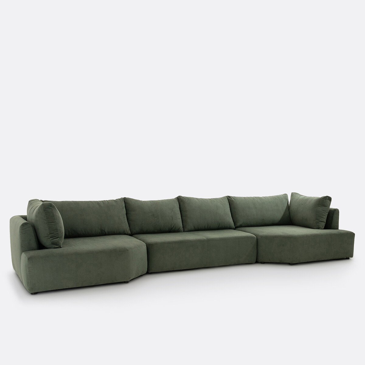 LA REDOUTE INTERIEURS<br>Sofá modular de canto em veludo cotelê, Monica