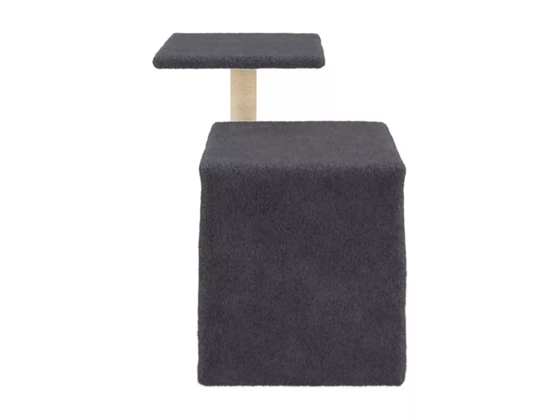 Arbre à chat avec griffoirs en sisal gris foncé 50,5 cm