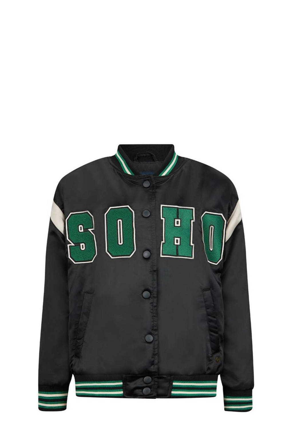 Retour Jeans bomberjack Jackie met printopdruk zwart/groen/ecru