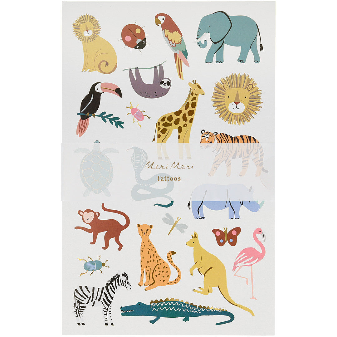 Meri meri tattoos wild animal
