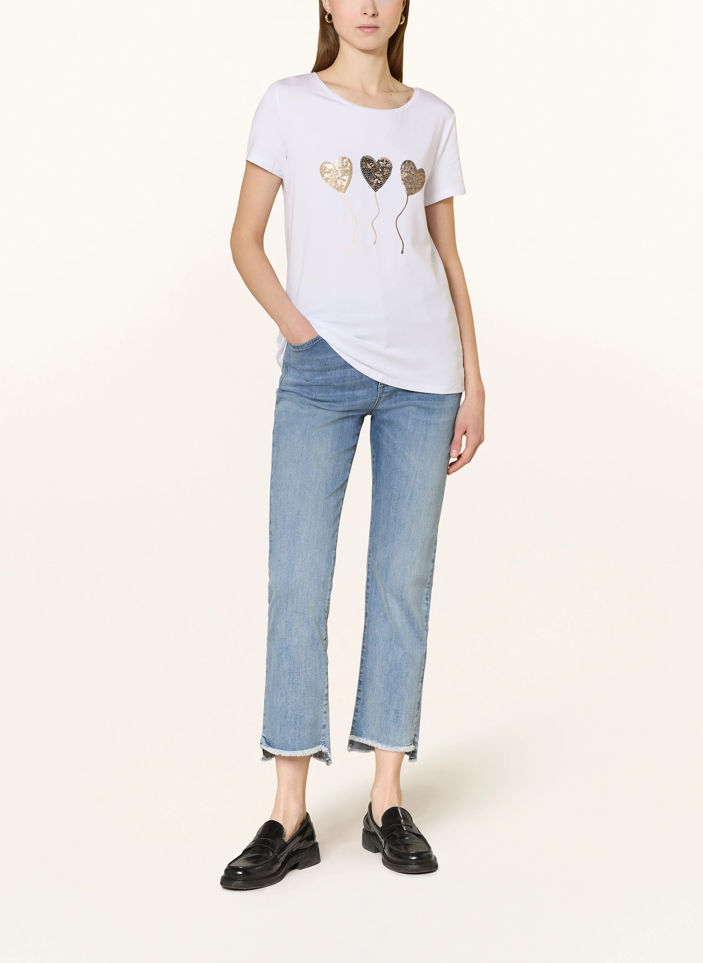 MORE & MORE T-Shirt mit Pailletten