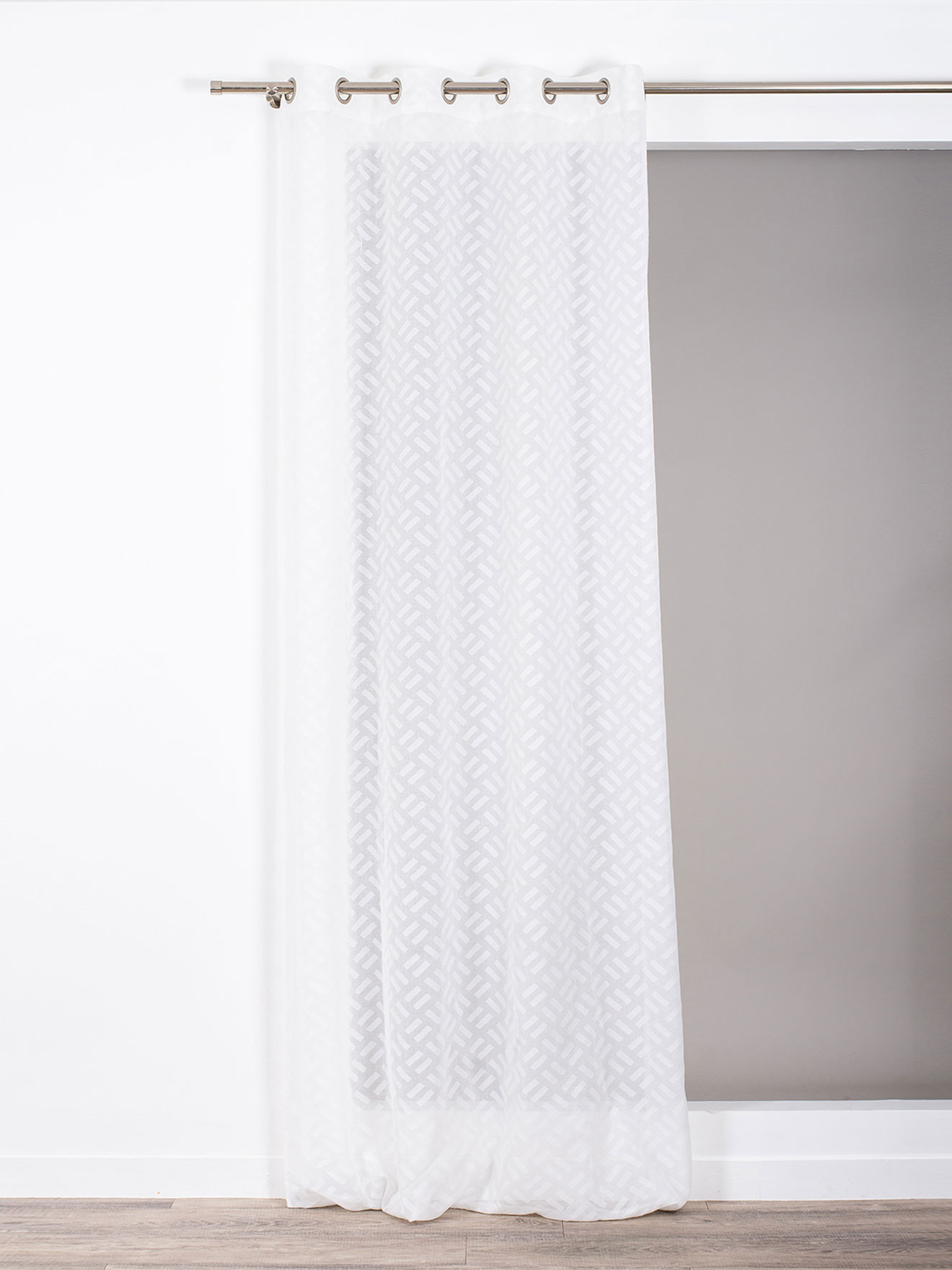 Panneau en voilage motif jacquard