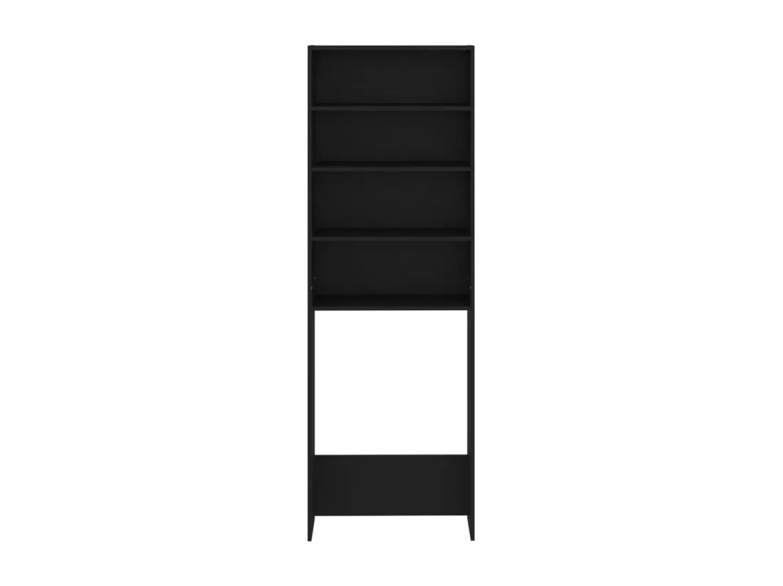 Meuble pour machine à laver noir 64x24x190 cm