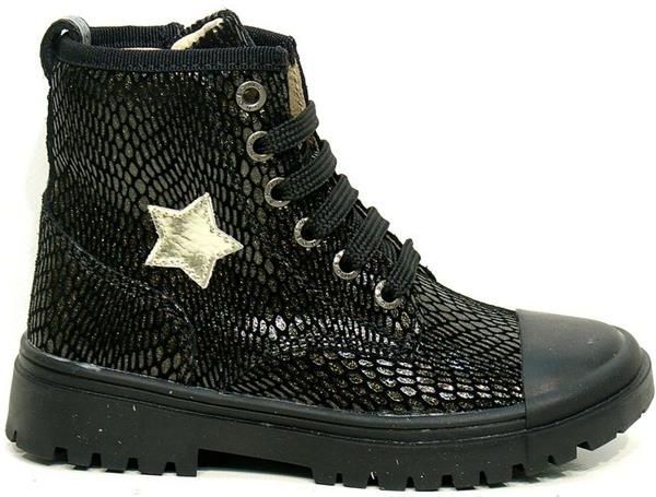 Shoesme - Meisjes Veterboot - Suède - Glitter - Rubberen Zool