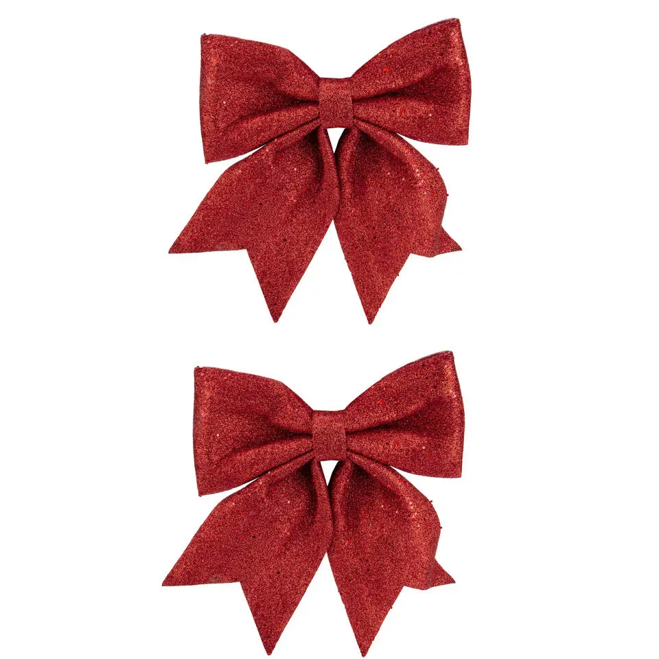 Cosy & Trendy Kersthanger - strik - rood - 30 x 35 cm