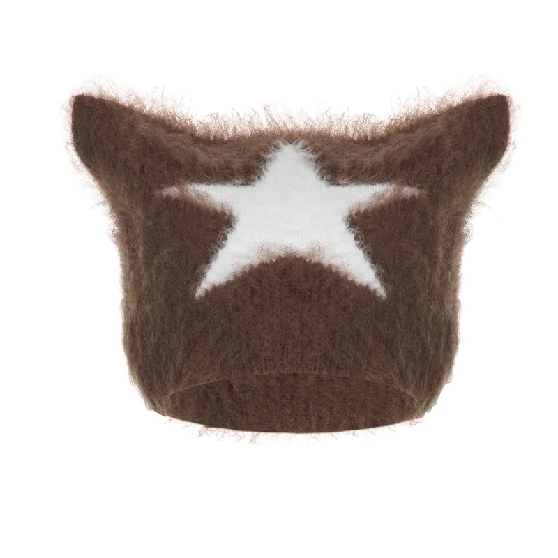 Cincine - Star Jacquard Oor Accent Beanie