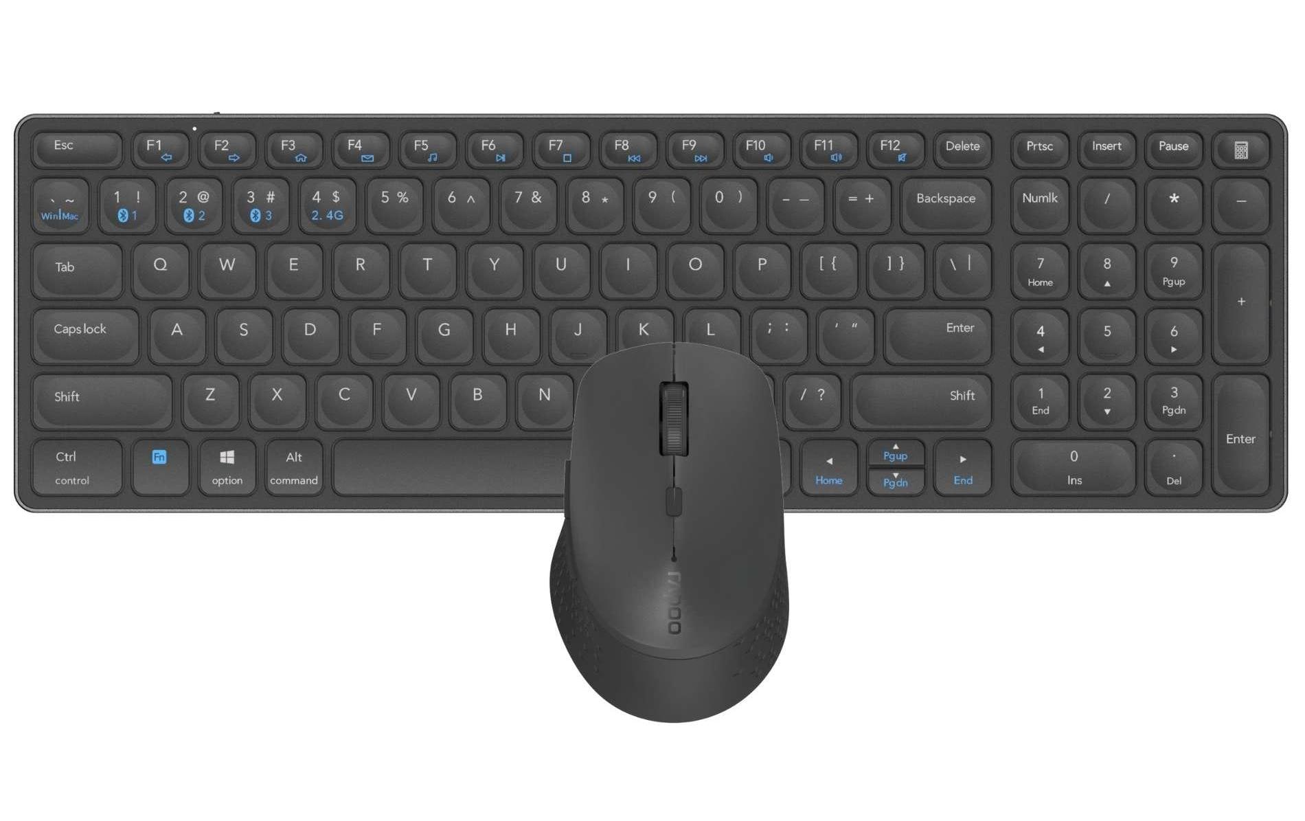 Tastatur-Maus-Set 9700M UltraslimKabelloses Desktop-Set mit Multimodus-Funktion