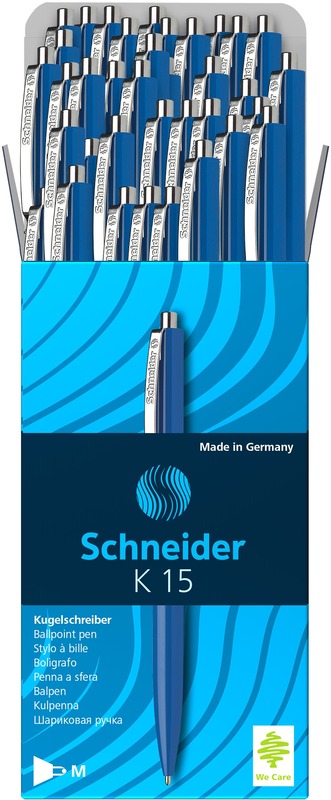 Schneider Kugelschreiber K15, blau, 50 Stück