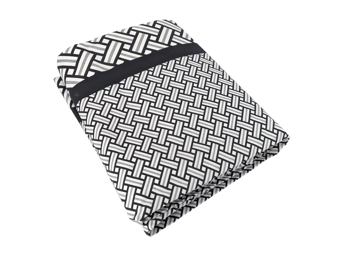 Housse de couette 200x200 cm percale coton RIVIERA noir Réglisse