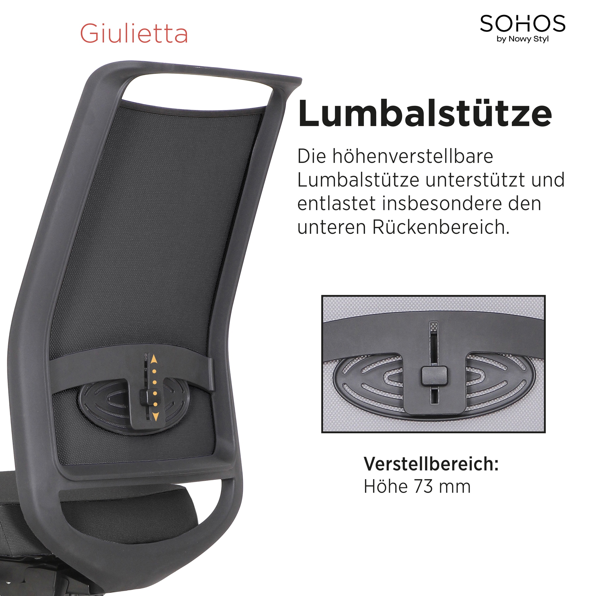 NOWY STYL Drehstuhl GIULIETTA schwarz