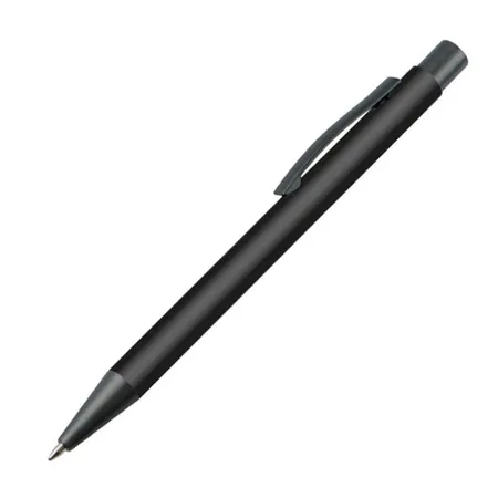 Macma Kugelschreiber mit Clip aus Metall, schwarz, 10 Stück