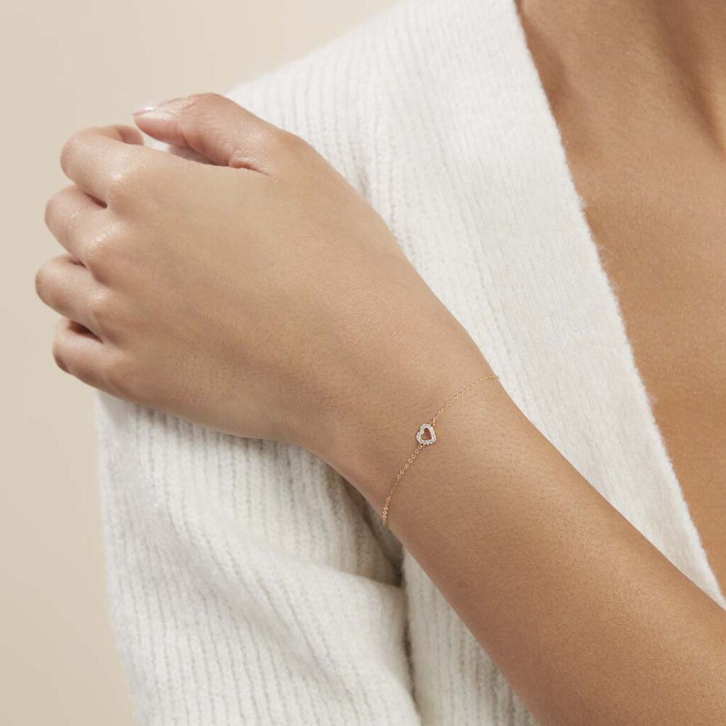 Bracelet Eufemia Or Jaune Oxyde De Zirconium