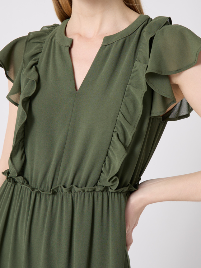 Robe longue manches courtes