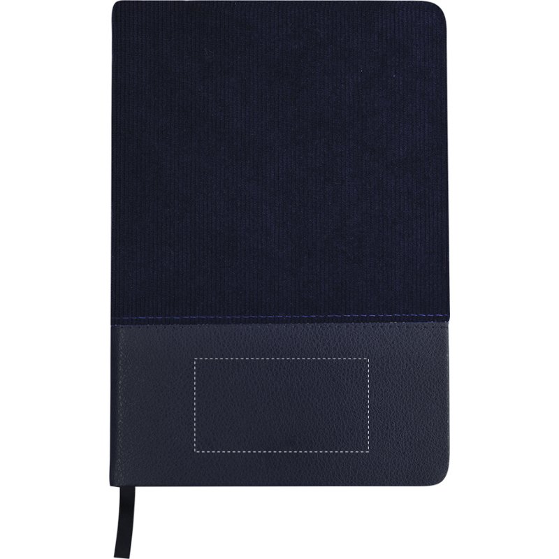 Carnet A5 en velours publicitaire - marquage 1 couleur
