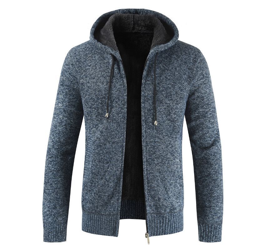 FORSETI - Gebreid jack met capuchon en rits