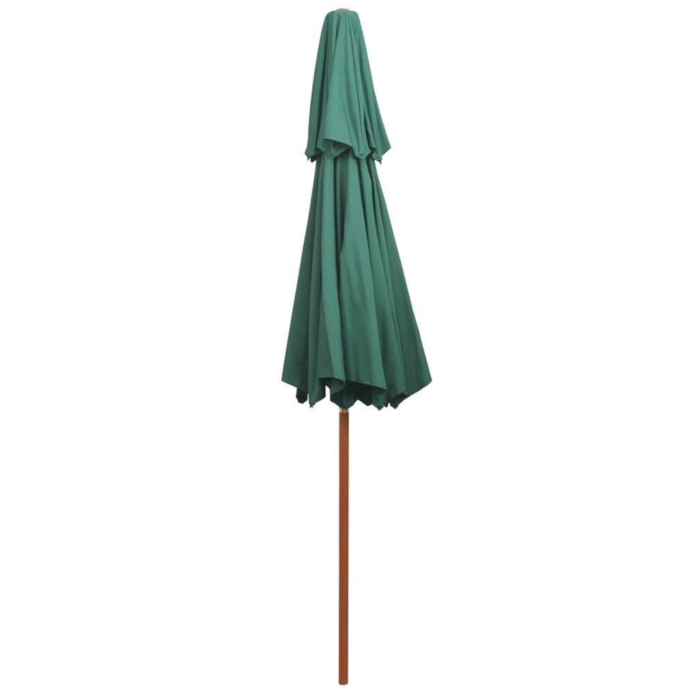 Parasol de terrasse 270 x 270 cm poteau en bois vert