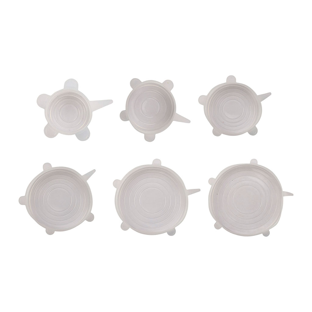 Lot de 6 couvercles silicone D 6-20cm
